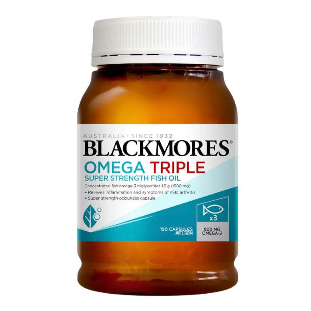 Blackmores Omega Triple 3 倍強效魚油 150 粒，高濃度 Omega-3，支持心血管與關節健康