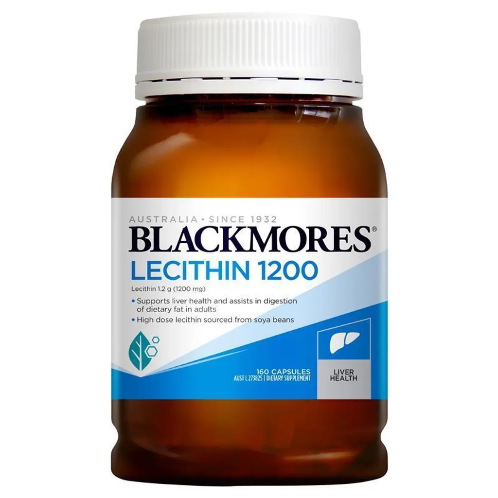 Blackmores Lecithin 1200mg 卵磷脂膠囊 160 粒，高濃度大豆卵磷脂，支持肝臟健康與脂肪代謝
