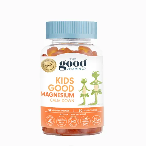 The Good Vitamin Co. 兒童鎂軟糖，90 粒，天然香蕉口味，幫助放鬆、緩解肌肉緊繃，促進睡眠與專注力，適合素食者與兒童健康成長。