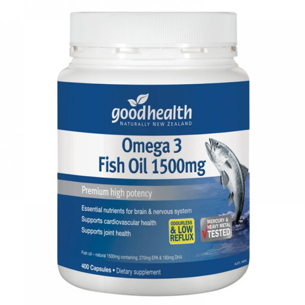 高濃度 Omega-3 魚油膠囊，含 1500mg 天然魚油，支持心血管健康與關節靈活性
