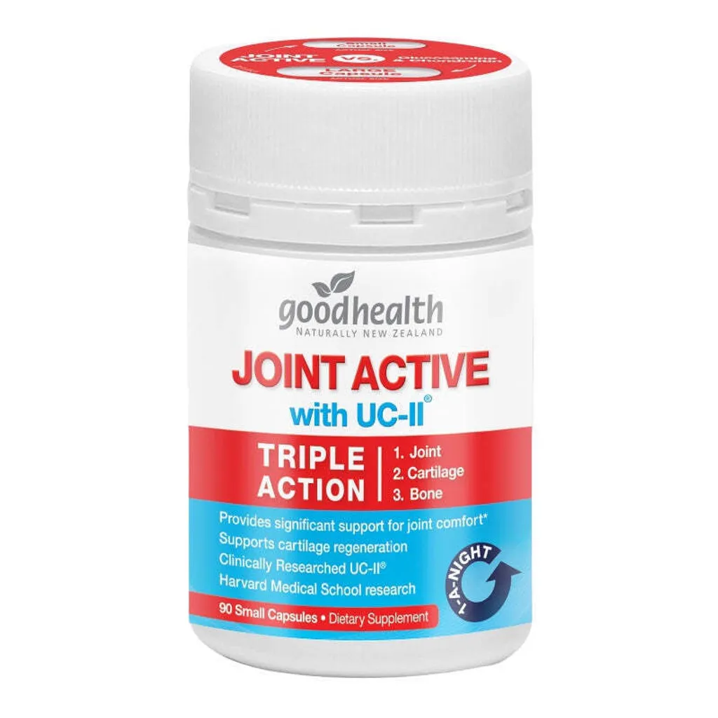 Good Health Joint Active 三合一骨關節骨膠原 90 粒，含 UC-II® 未變性 II 型膠原蛋白，支持關節靈活度、軟骨再生與骨骼健康