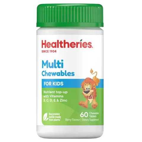 Healtheries Multi for Kids 兒童綜合維他命咀嚼片，提供完整維生素與礦物質，支持兒童健康成長