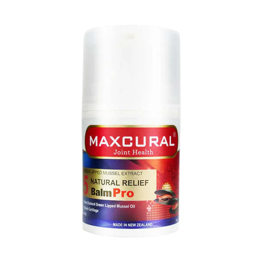 Maxcural Natural Relief Balm Pro 紐西蘭綠唇貽貝青口素專業版，高濃度 Omega-3、黏多糖蛋白與葡萄糖胺，幫助舒緩關節不適，提升靈活度，適合運動後恢復與日常保養