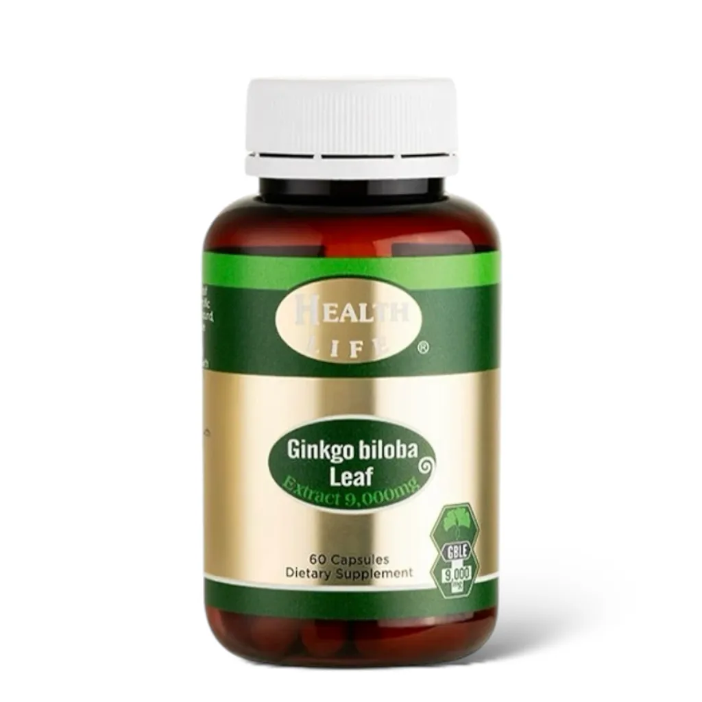 Health Life Ginkgo Biloba Leaf 紐西蘭高含量銀杏葉精華 60 粒，含銀杏葉、婆羅米、人參與氨基酸，支持大腦健康與血液循環