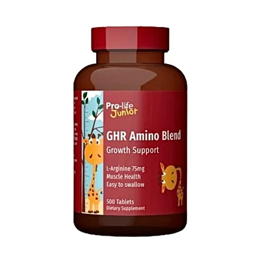 Prolife GHR Amino Blend 500 粒，兒童生長素賴氨酸片，促進生長發育與肌肉健康，適合 3 歲以上兒童。