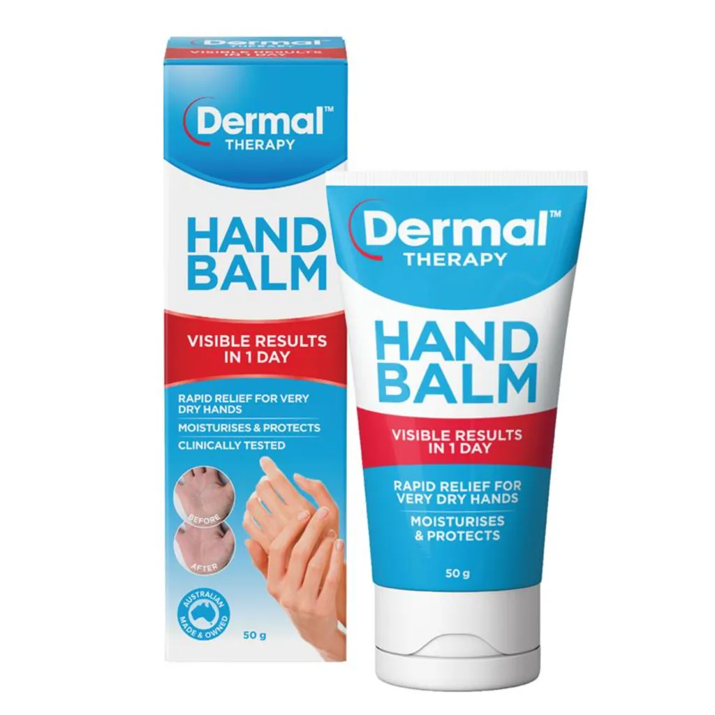 Dermal Therapy Hand Balm 50g，深層保濕護手霜，適合極度乾燥肌膚，快速吸收不油膩，提供長效滋潤與保護