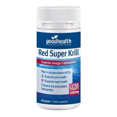 Good Health Red Super Krill 超級紅磷蝦油 1000mg 60粒，高磷脂 Omega-3，含蝦紅素，支持心血管健康與抗氧化防護