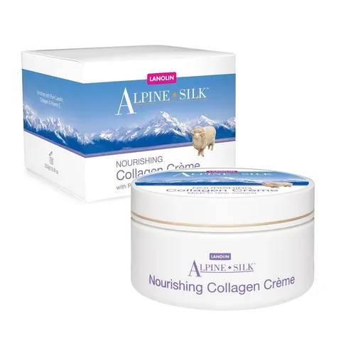 Alpine Silk Lanolin Collagen Cream 紐西蘭羊毛脂膠原蛋白霜 100g，富含膠原蛋白與有機羊毛脂，提供肌膚深層保濕、緊緻與彈性修護，適合所有膚質