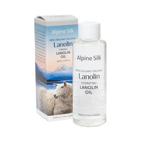Alpine Silk Organic Lanolin Oil 紐西蘭有機保濕綿羊油 100ml，富含紐西蘭羊毛脂與杏仁油，深層滋養並修護肌膚，使肌膚恢復柔嫩光澤