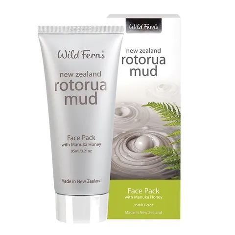 Wild Ferns Rotorua Mud Face Pack with Manuka Honey 紐西蘭火山泥麥盧卡蜂蜜面膜，含羅托魯瓦地熱泥與麥盧卡蜂蜜 80+