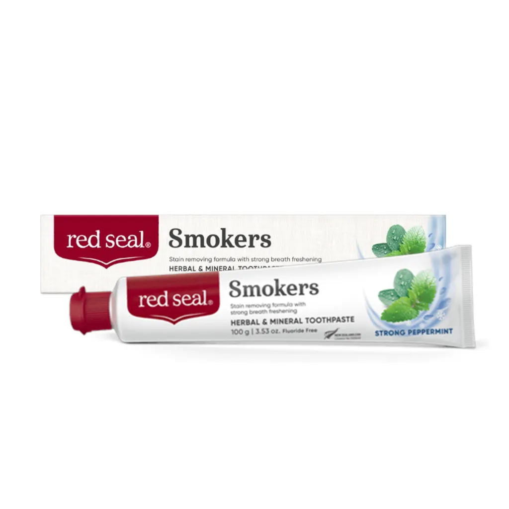 Red Seal Smokers Toothpaste 紐西蘭紅印煙民牙膏，含白雲石與超濃薄荷，幫助去除牙漬並清新口氣