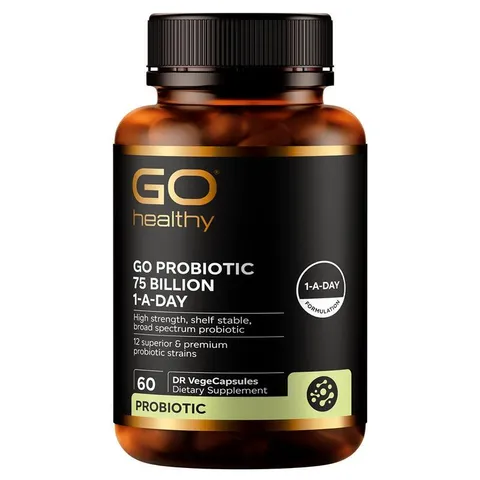 Go Healthy 750 億益生菌膠囊，高強度 12 種菌株配方，HOWARU® 科研配方，延遲釋放技術，腸道健康守護者