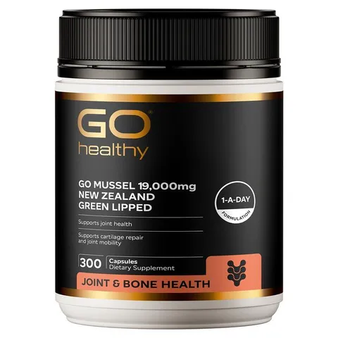 GO Healthy Go Mussel 高效關節保護膠囊，含 100% 紐西蘭純綠唇貽貝精華，支持軟骨修復與靈活活動