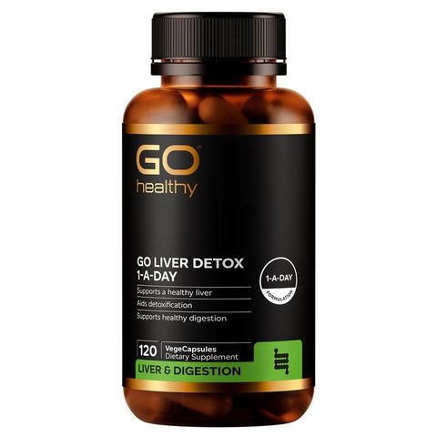 Go Healthy Liver Detox 護肝排毒膠囊，含水飛薊、薑黃與葡萄籽，有助於維持肝臟健康、促進排毒與消化，適合素食者