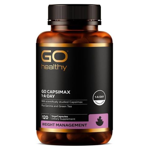 GO Healthy Capsi-Slim 燃脂膠囊，含 Capsimax® 辣椒萃取、藤黃果與綠茶，促進新陳代謝與體重管理，60 粒裝