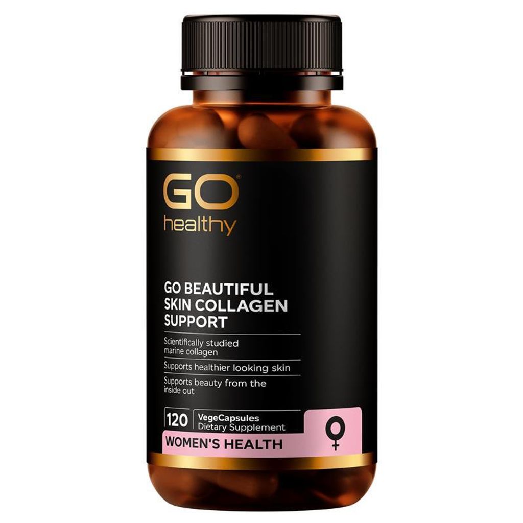 GO Healthy Go Beautiful Skin 海洋膠原蛋白，支持肌膚健康與彈性，素食膠囊配方