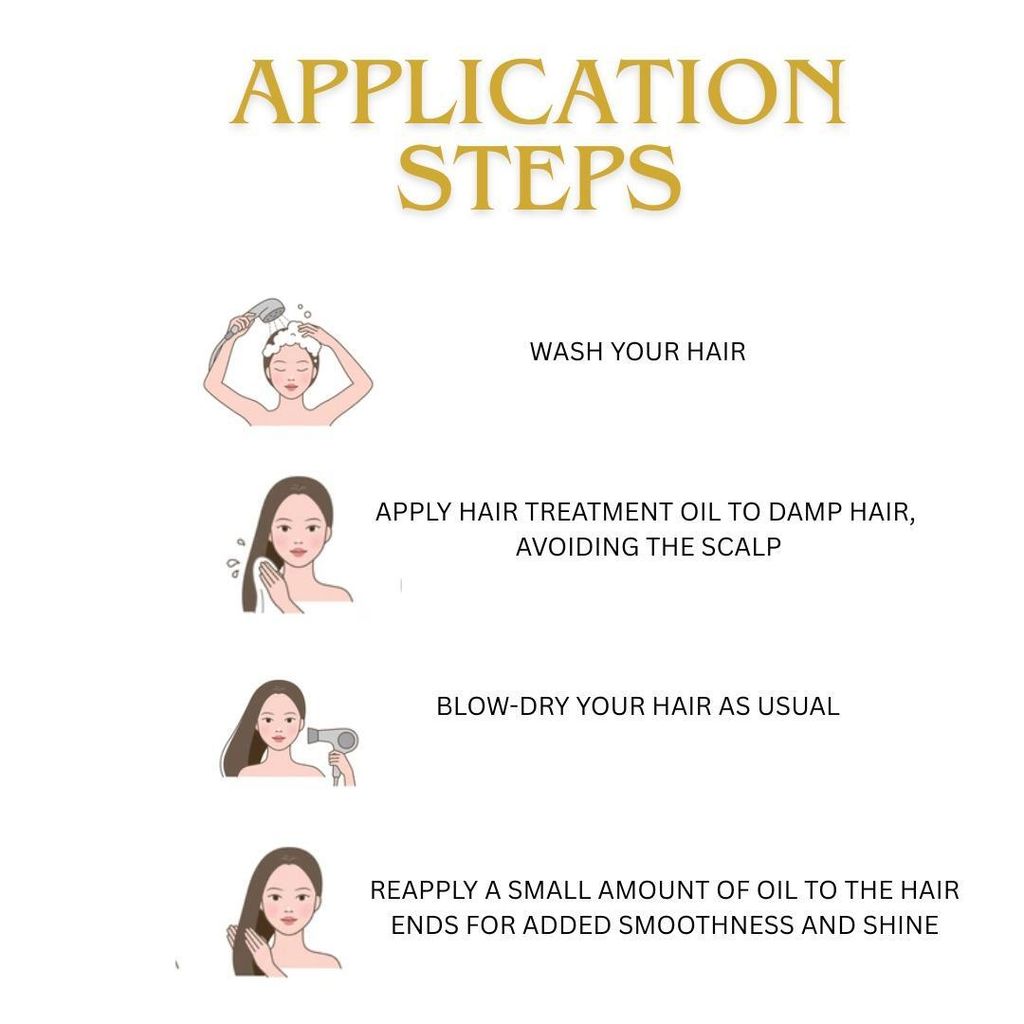 Green Bio Silky Hair Repair Oil - Application Step