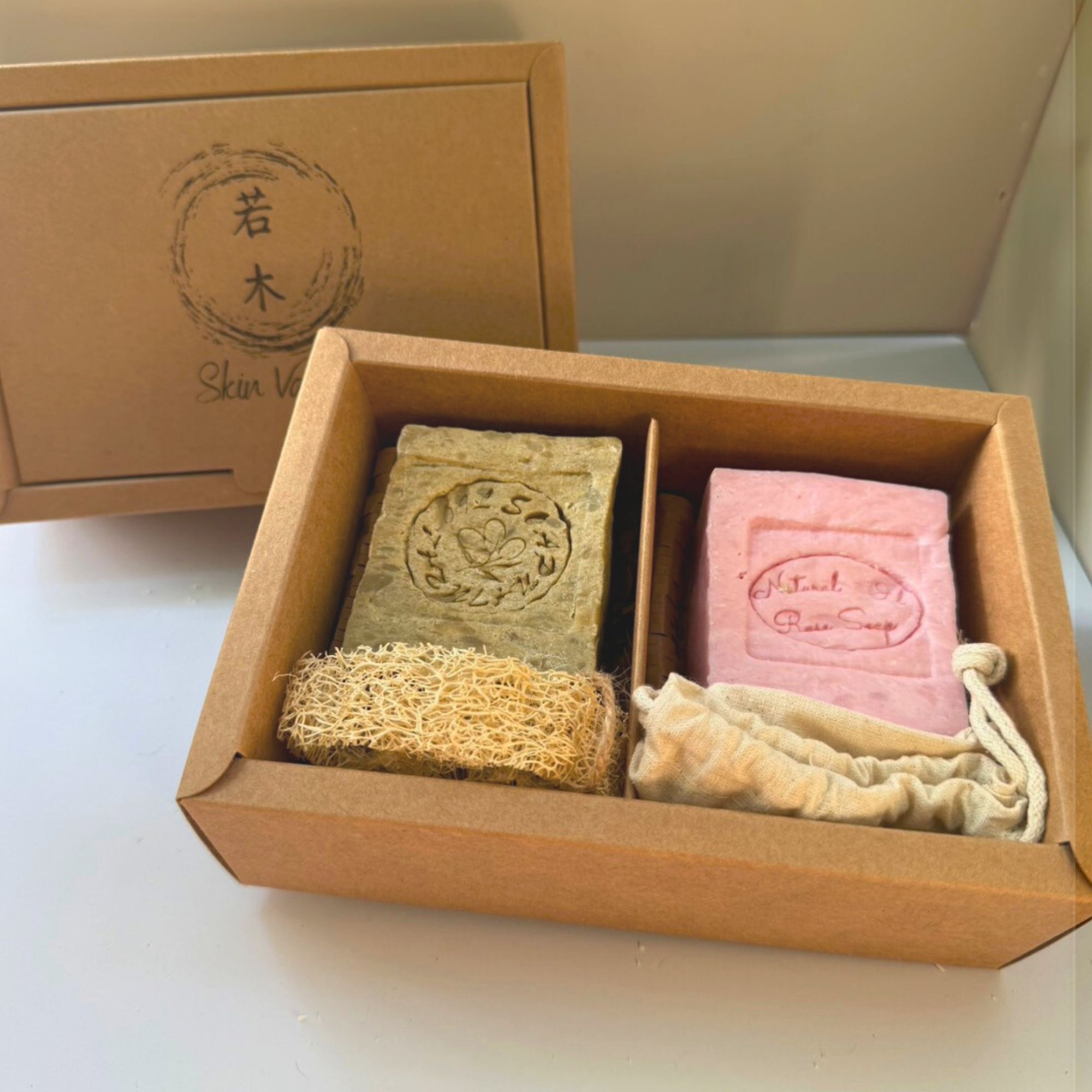 若木研磨皂雙入禮盒包裝內容