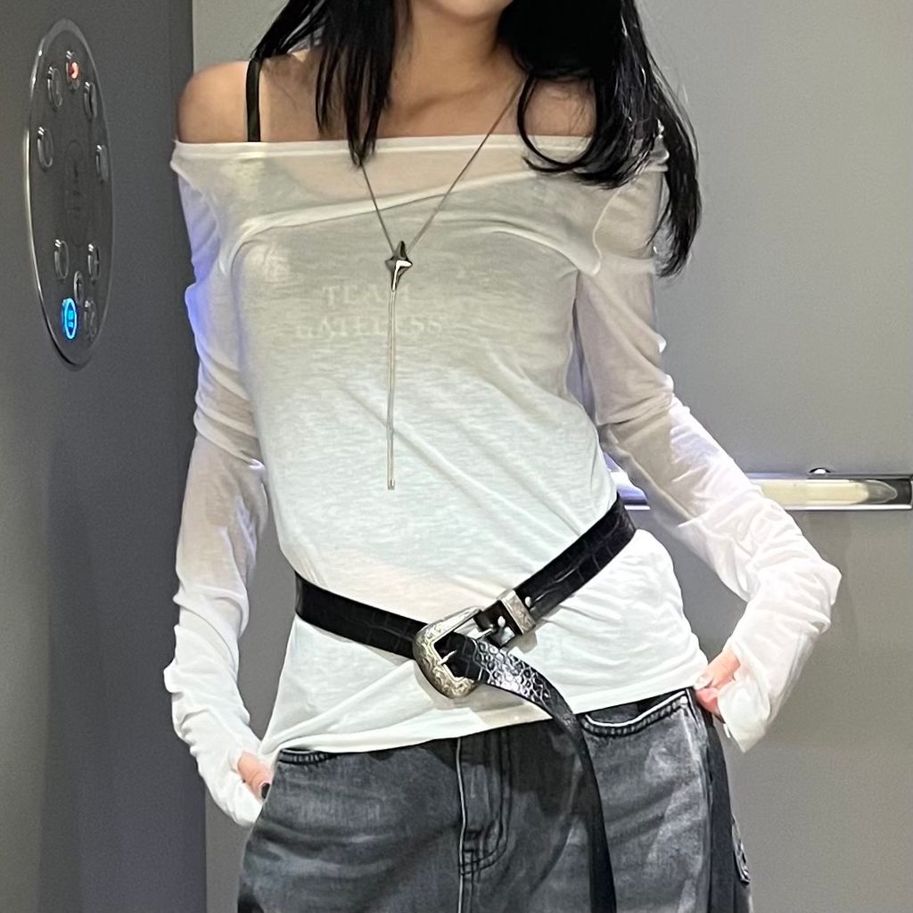 親膚微透貼身長袖