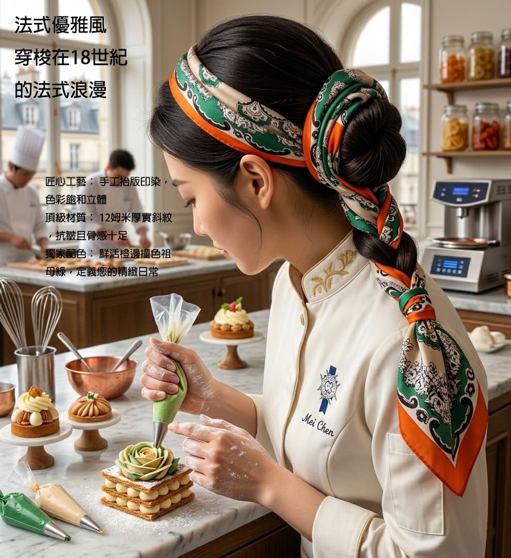 真絲方巾訂製單面手工抬版文字1