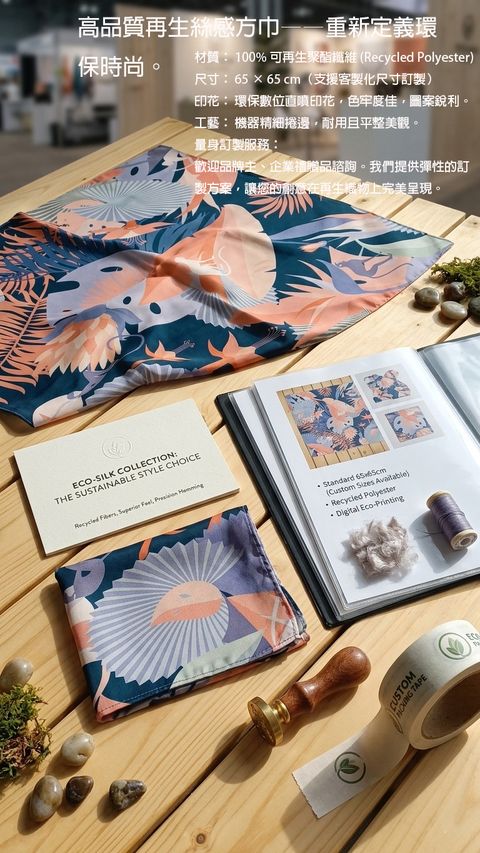 可再生仿真絲方巾