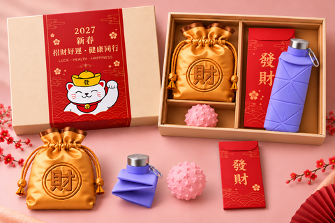 新春招財好運禮盒陳列