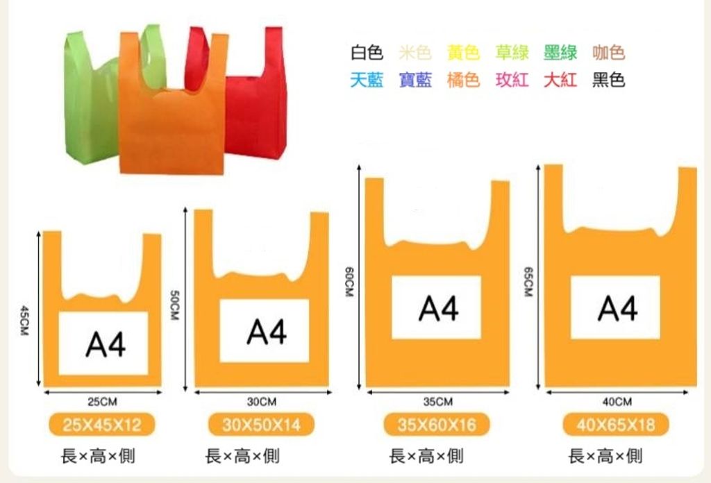 不織布背心袋修改