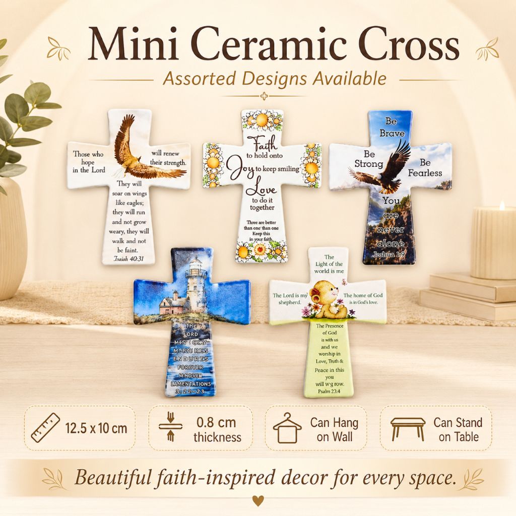 mini ceramic cross 5 designs