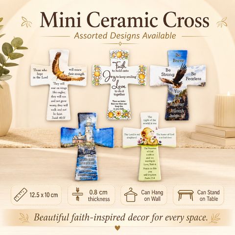 mini ceramic cross 5 designs