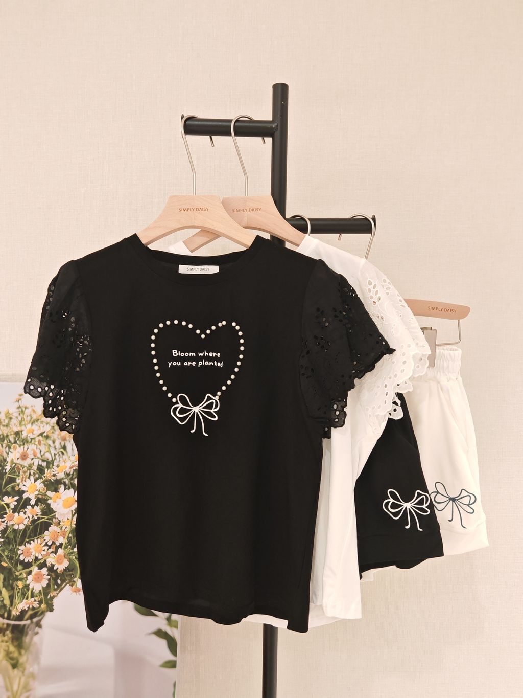 Charming Bloom & Bow Cotton Set 蝴蝶结棉质迷人套装