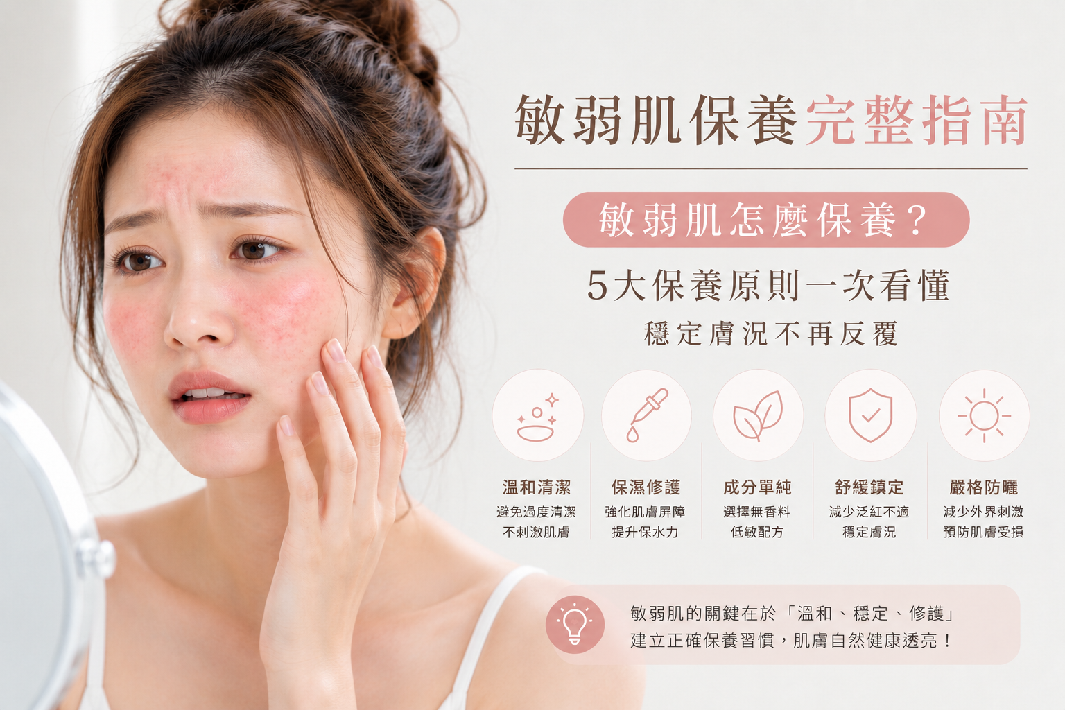 保養完整指南｜敏弱肌怎麼保養？5大保養原則一次看懂，穩定膚況不再反覆
