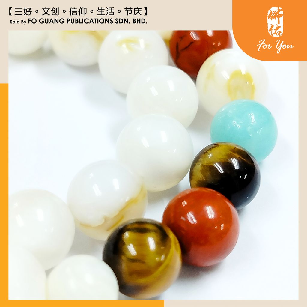 天然白贝壳手串 （9~10mm） 2