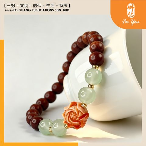 黑花梨玫瑰手珠鏈2