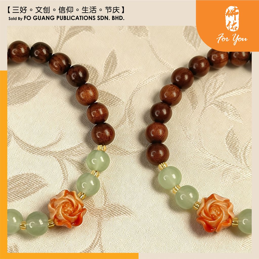 黑花梨玫瑰手珠鏈1