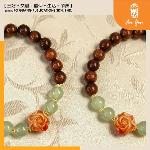 黑花梨玫瑰手珠鏈1