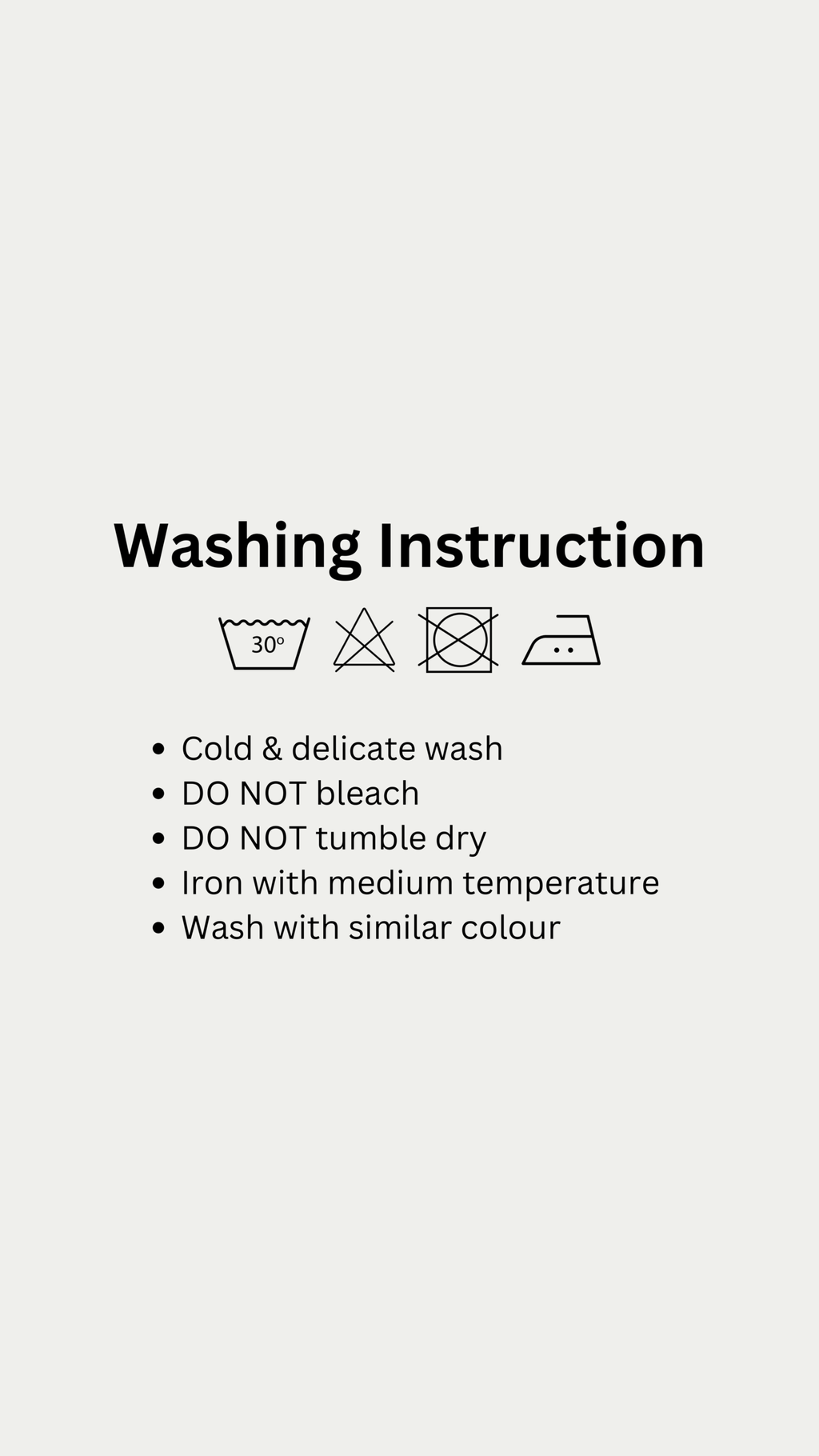 Washing Instruction