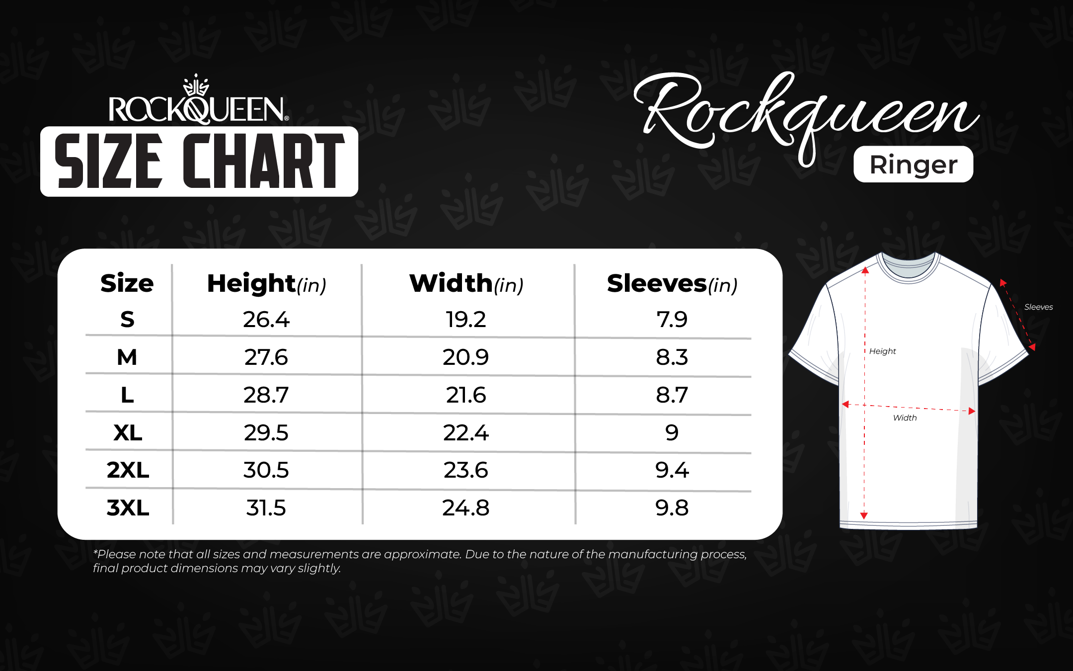 SizeChart_RQ Ringer Tshirt