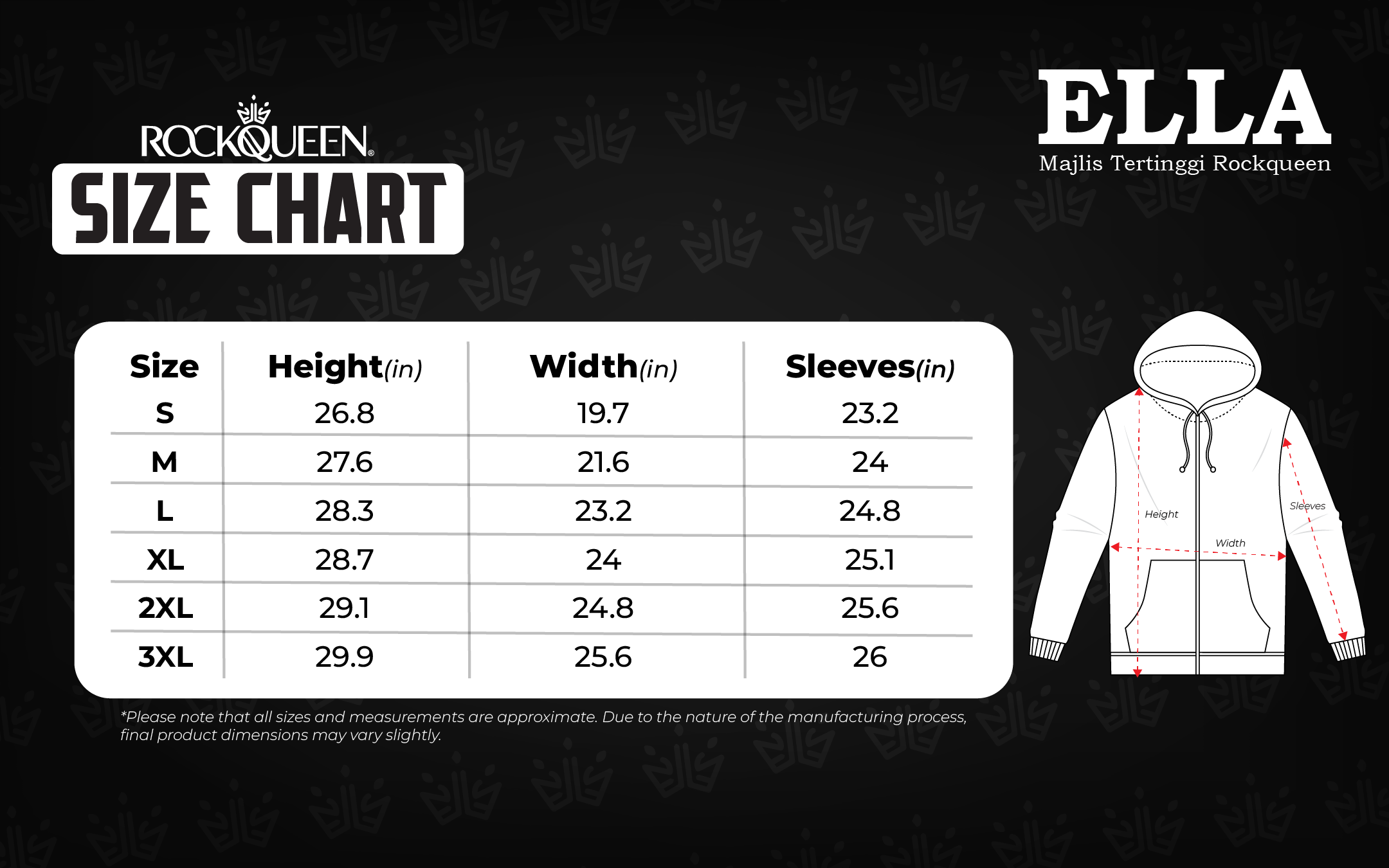 SizeChart_MTR HOODIE