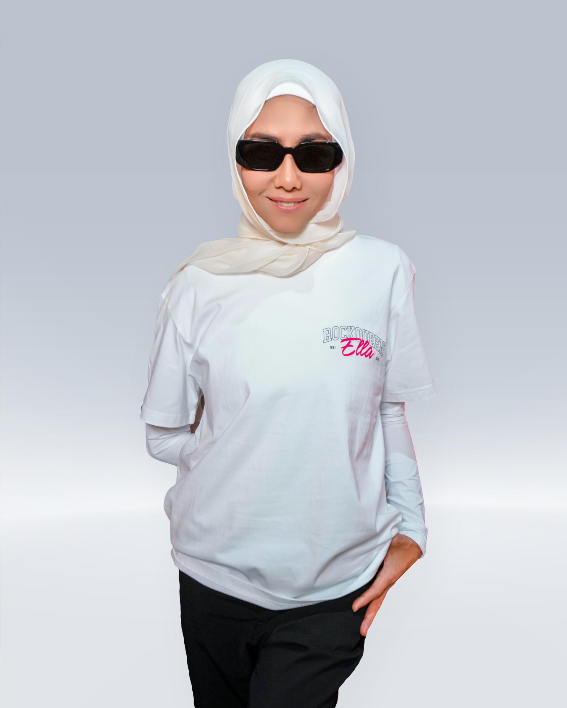 RQ TSHIRT - MENUJU SYURGA (WHITE)_FRONT-Ella