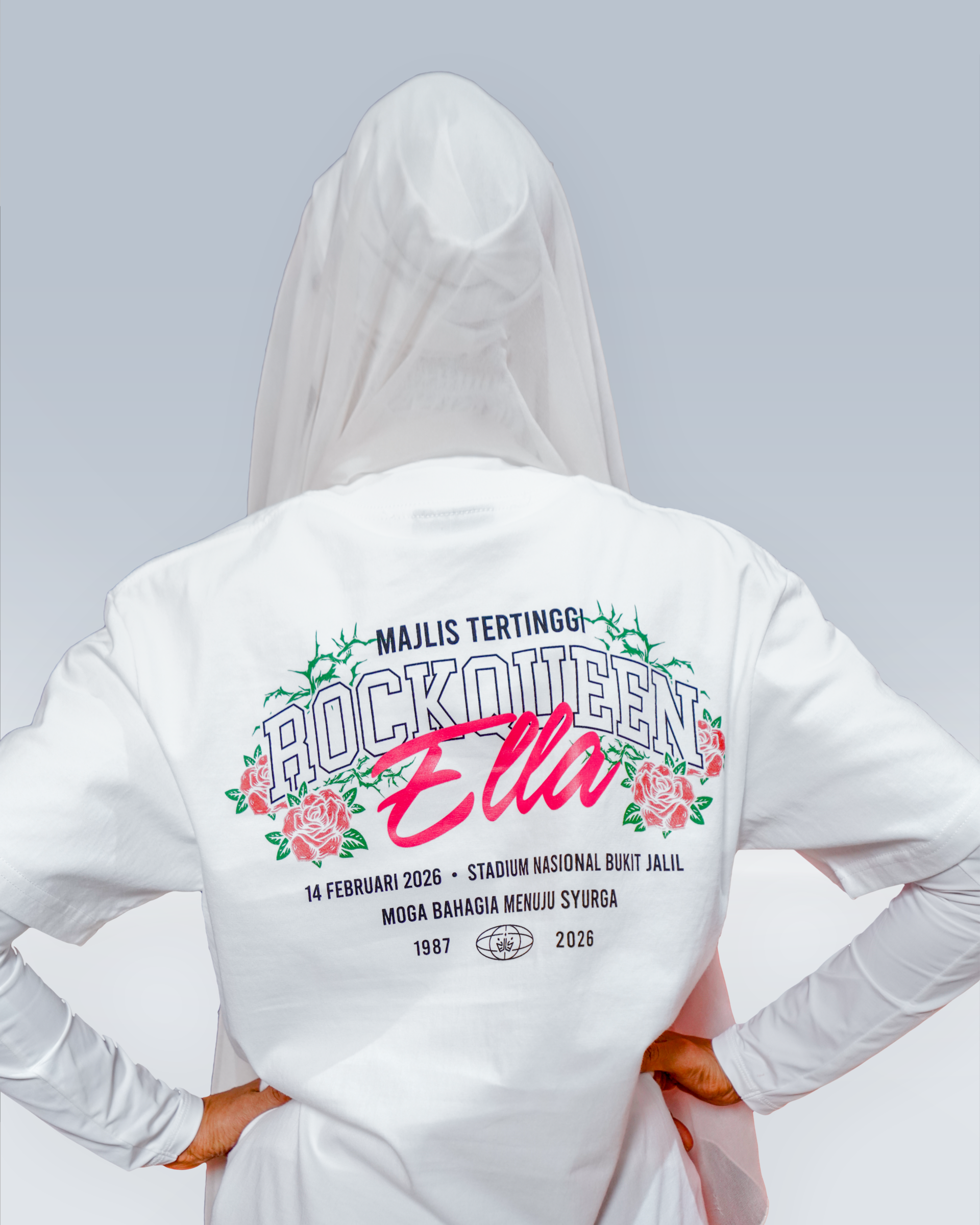 RQ TSHIRT - MENUJU SYURGA (WHITE)_BACK-Ella