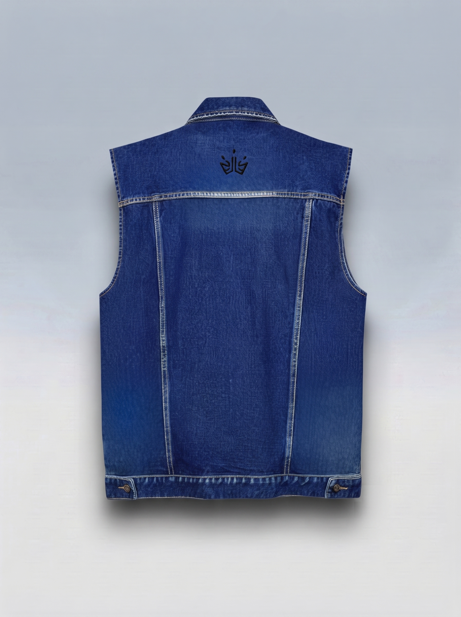 Sleeveless denim back