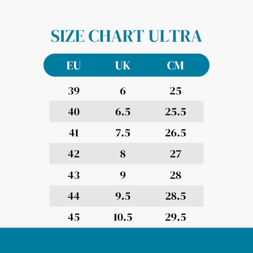 size chart kasut ultra