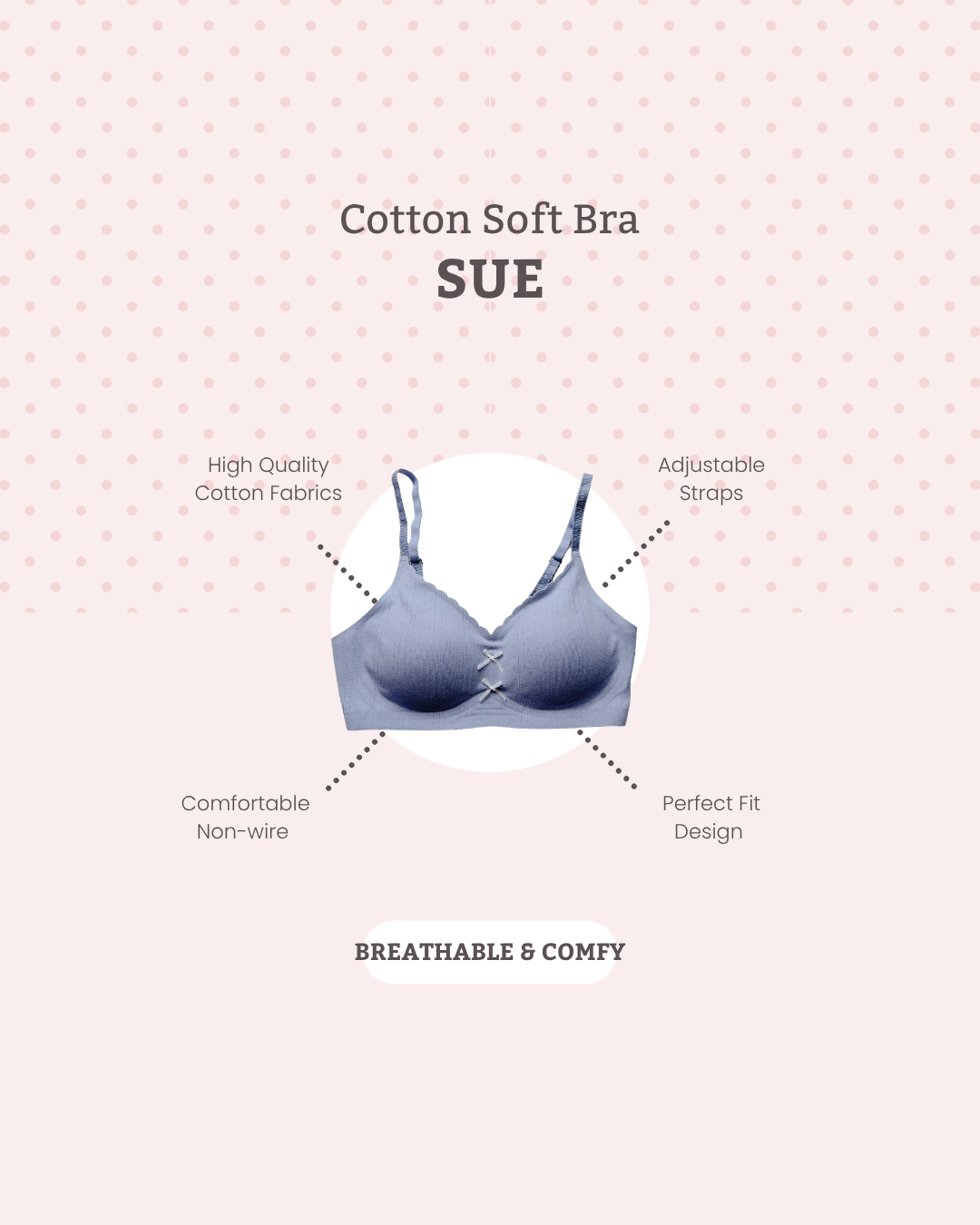 Pink Polkadot Pattern Key Features Bra Instagram Story (1)