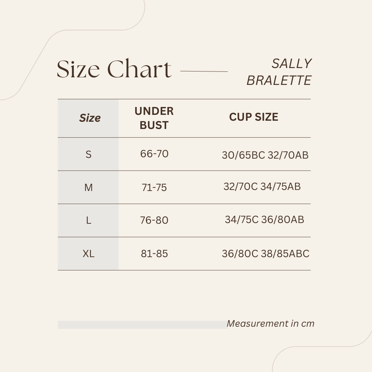 _TWILIGHTCHAMILE Size Chart