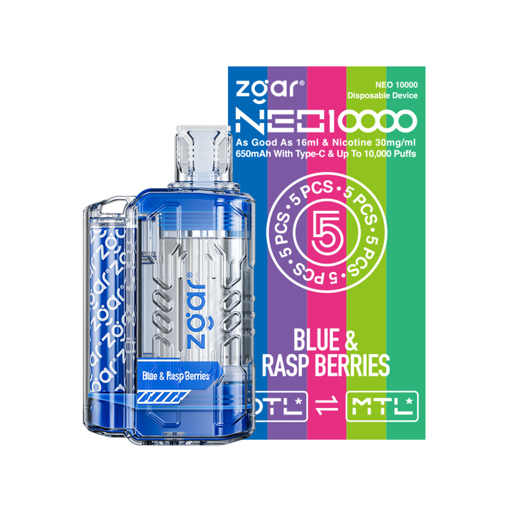 Zgar Neo10000 Disposable Vape - Blue & Rasp Berries