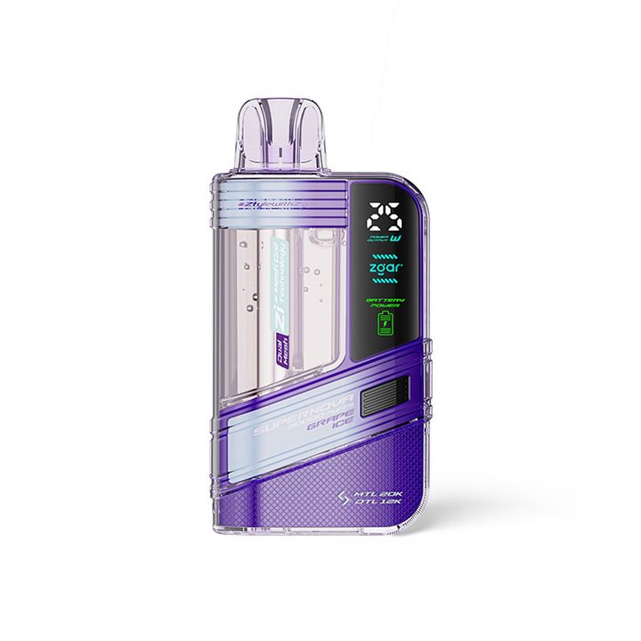 Zgar Supernova 20k Disposable Vape - Grape-Ice