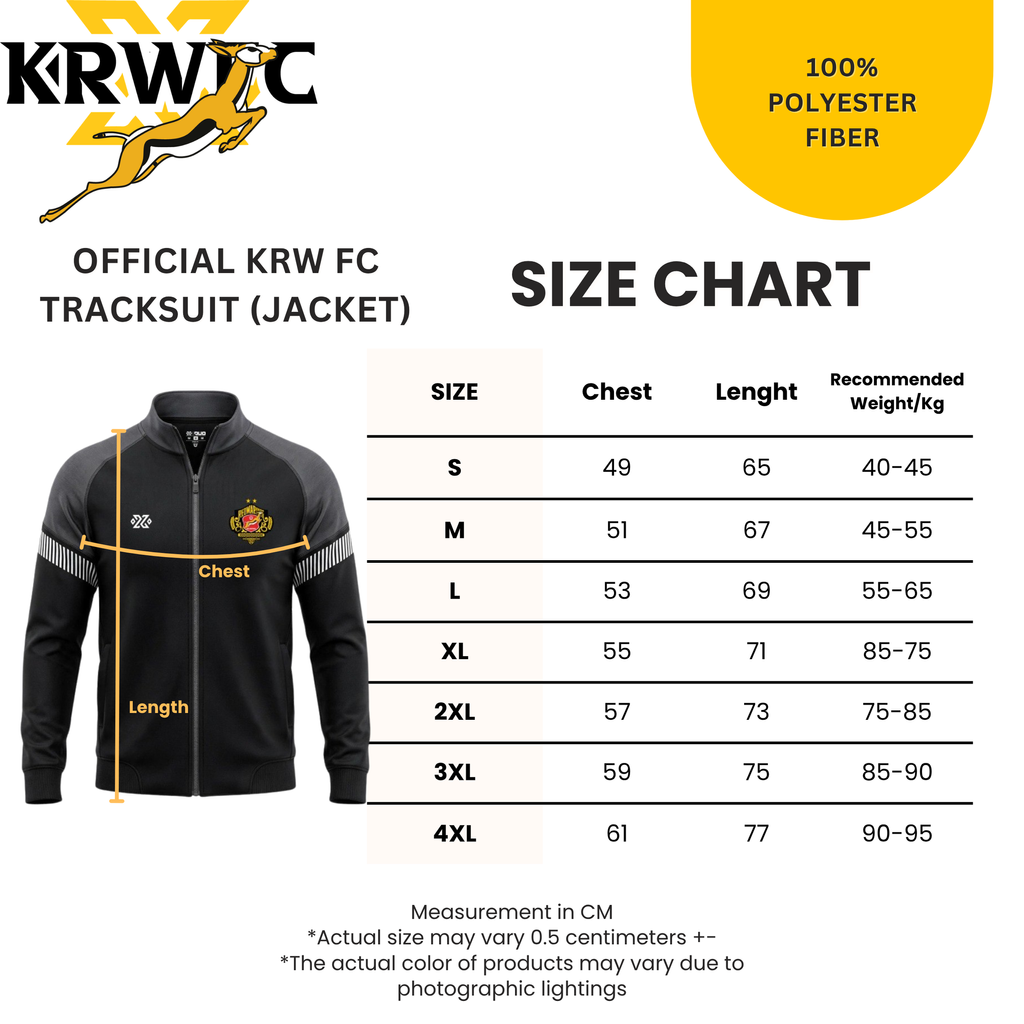 KRW x DUO SIZE CHART