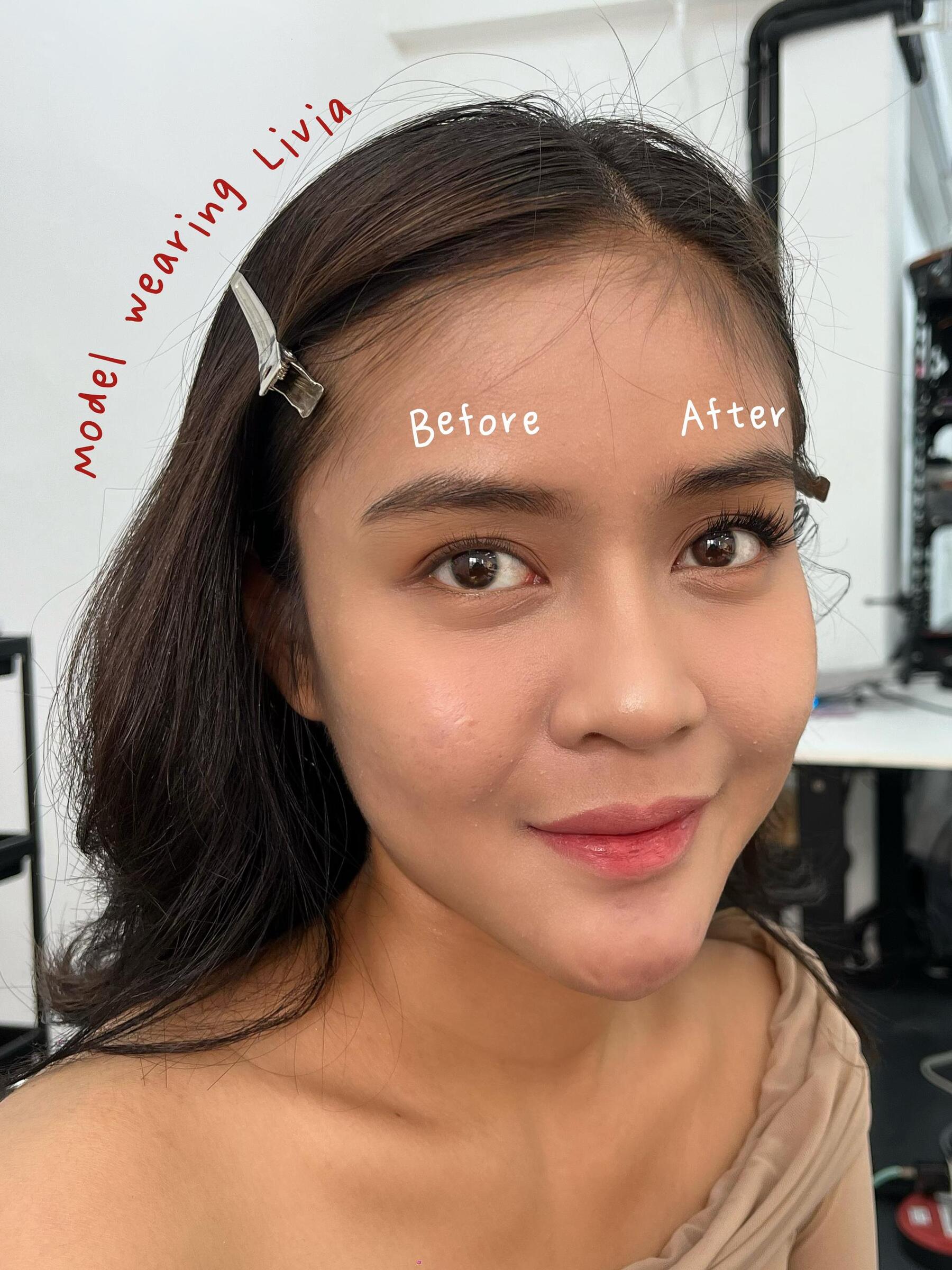 Lashsly Ultra Lightweight Lashes - Model Wearing Livia