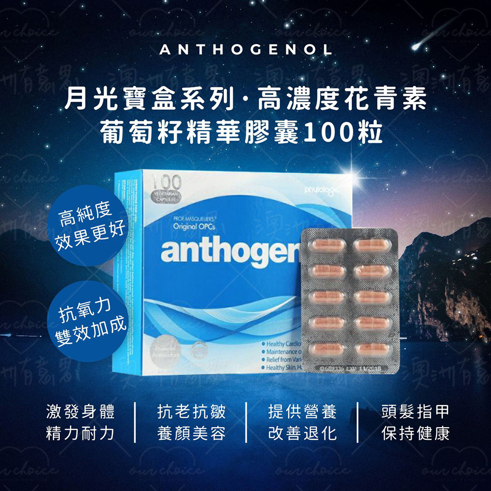 anthogenol 高濃度花青素葡萄籽精華膠囊-OC