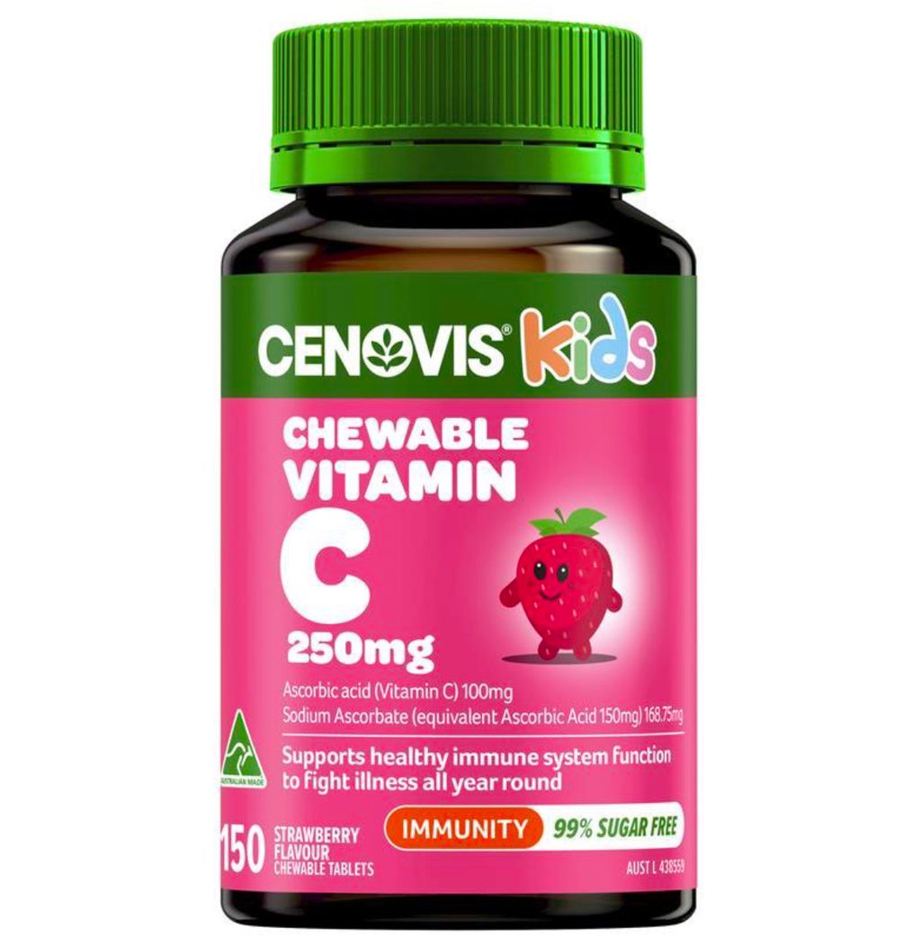 Cenovis兒童無糖維生素C150片 草莓口味